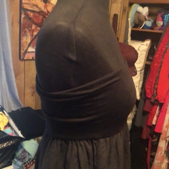 Pretty Black Long Tube Dress Size Large - Picture 5 of 8